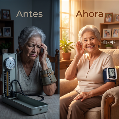 Tensiómetro Digital con Voz en Español — Fácil para Adultos Mayores